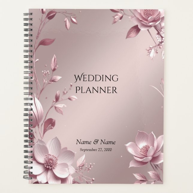 Delicate Pink Floral Planner (Front)
