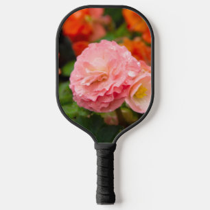 Delicate pink flower after the rain  pickleball paddle