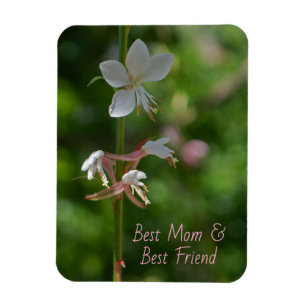 Delicate Pink Flowers Best Mum Best Friend Magnet