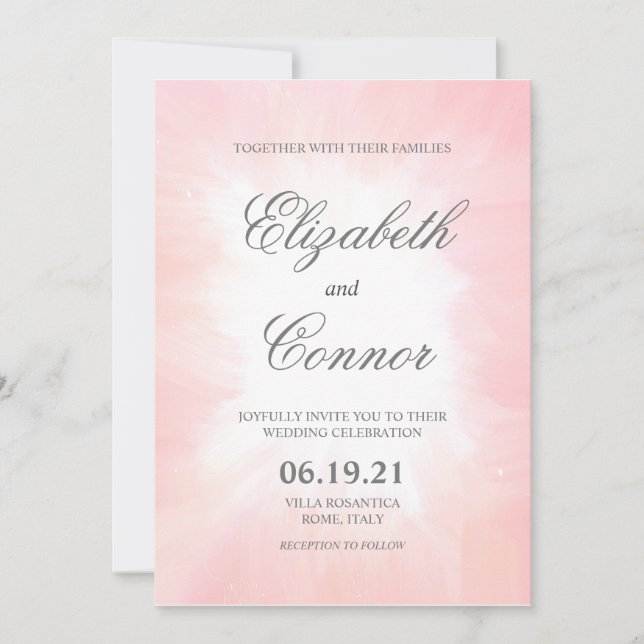 Delicate Pink Invitation (Front)