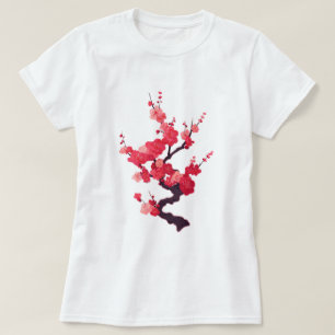 Delicate Pink Japanese Cherry Tree Twig T-Shirt