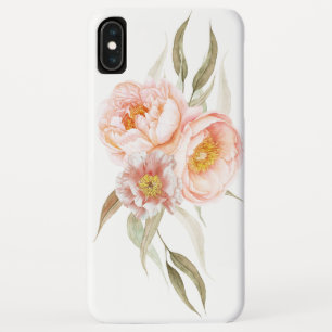 Delicate Pink Peonies Botanical iPhone XS Max Case