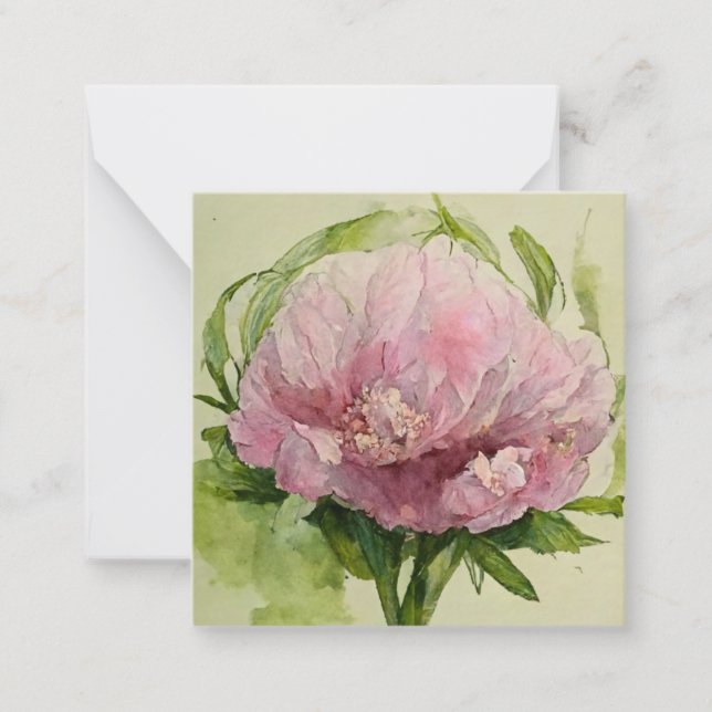 Delicate pink peony card (Front)