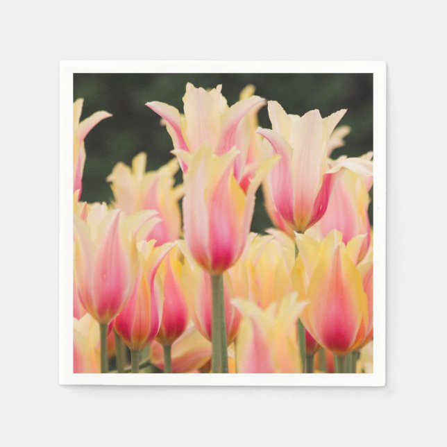 Delicate Pink Petals Napkin (Front)