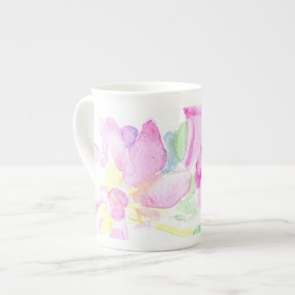 Delicate Pink Roses Bone China Mug