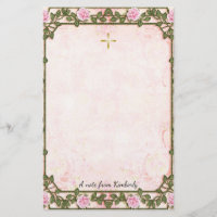 Delicate Pink Roses Vines Orthodox Christian