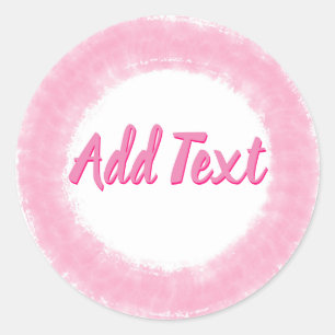 Delicate Pink Watercolor Circle Classic Round Sticker