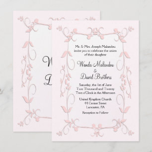 Delicate Pink Wedding Invitations