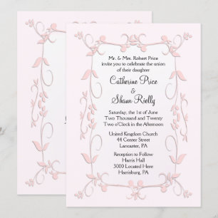 Delicate Pink Wedding Invitations