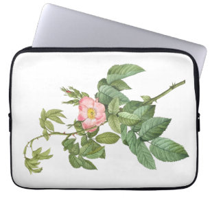 Delicate Pink Wild Rose Botanical Laptop Sleeve