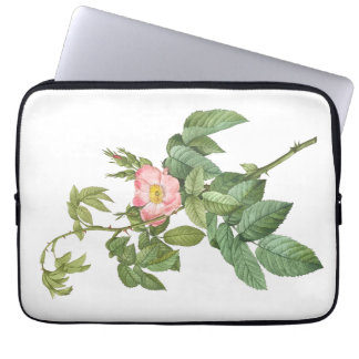 Delicate Pink Wild Rose Botanical Laptop Sleeve