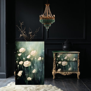 Delicate Plumes Carnations Floral Field Tissue Paper