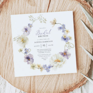 Delicate Purple and White Wildflower Invitation