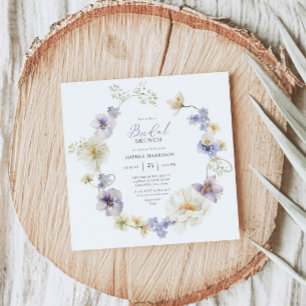 Delicate Purple and White Wildflower Invitation
