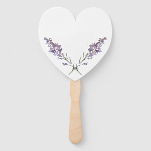 Delicate purple floral hand fan