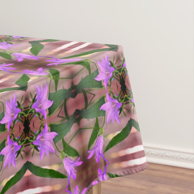 Delicate Purple Flowers Abstract Art  Tablecloth (In Situ)