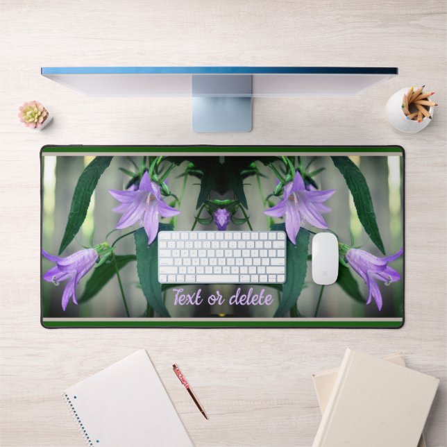 Delicate Purple Flowers Personalised  Desk Mat (Office 1)
