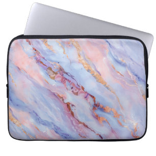 Delicate Purple Fluid Marble-Like with some Gold Laptop Sleeve