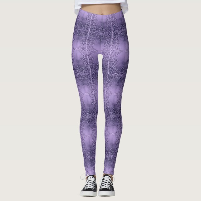 Delicate Purple  Leggings (Front)
