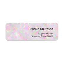delicate purple opal background labels