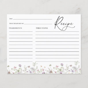 Delicate Purple Wildflower Bridal Shower Recipe