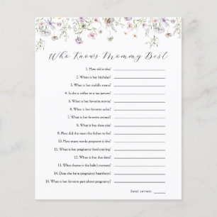 Delicate Purple Wildflower Who Knows Mummy Best