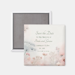 Delicate Queen Anne's Lace Save the Date Magnet