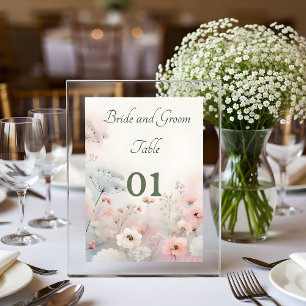 Delicate Queen Anne's Lace Wedding Table Card