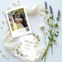 Delicate Romantic Flowers & Branches Frame Wedding