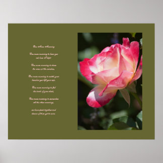 Delicate Rose and Love Poem Poster