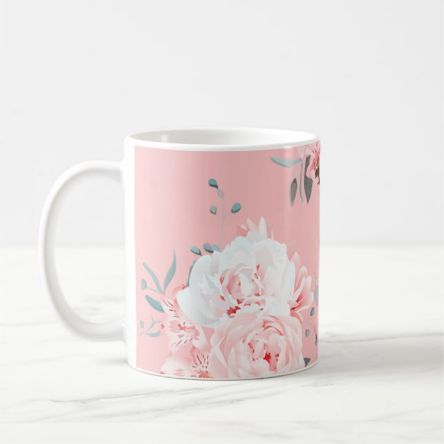 Delicate Rose Bouquet Coffee Mug (Left)