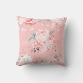 Delicate Rose Bouquet Cushion