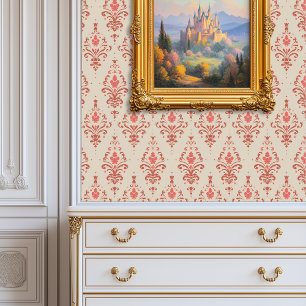 Delicate Rose Damask Princesscore Wallpaper