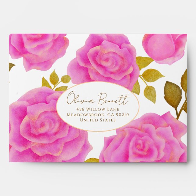 Delicate Rose Envelope (Front)