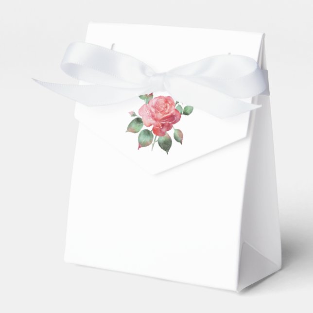 Delicate Rose Favour Box (Front Side)