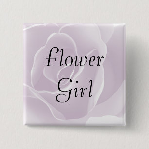 Delicate Rose Fresh Flower Girl Button