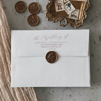 Delicate Rose Gold Calligraphy Wedding Invitation