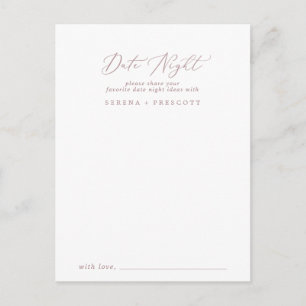 Delicate Rose Gold Date Night Idea Cards