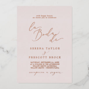 Delicate Rose Gold Foil Blush La Boda De Wedding