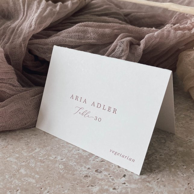Delicate Rose Gold Menu Option Place Cards (Creator Uploaded)