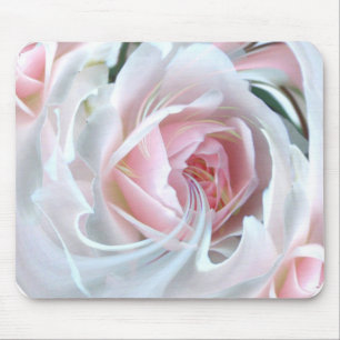 Delicate rose in marble mouse mat