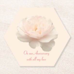 Delicate rose paper coaster
