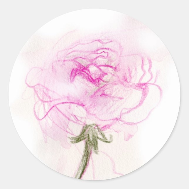 Delicate Rose Sticker (Front)