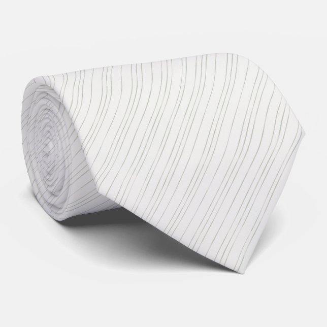 Delicate sage green stripes neck tie (Rolled)