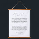 Delicate Script Anniversary Wedding Vows Hanging Tapestry<br><div class="desc">Modern and elegant design printed Delicate Script Anniversary Wedding Vows Hanging Tapestry that can be customised with your text. Please click the "Customise it" button and use our design tool to modify this template. Check out the Graphic Art Design store for other products that match this design!</div>