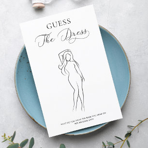 Delicate Script Guess the Dress Bridal Shower Game