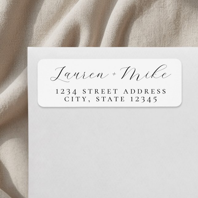 Delicate Script Wedding Return Address Labels (Creator Uploaded)
