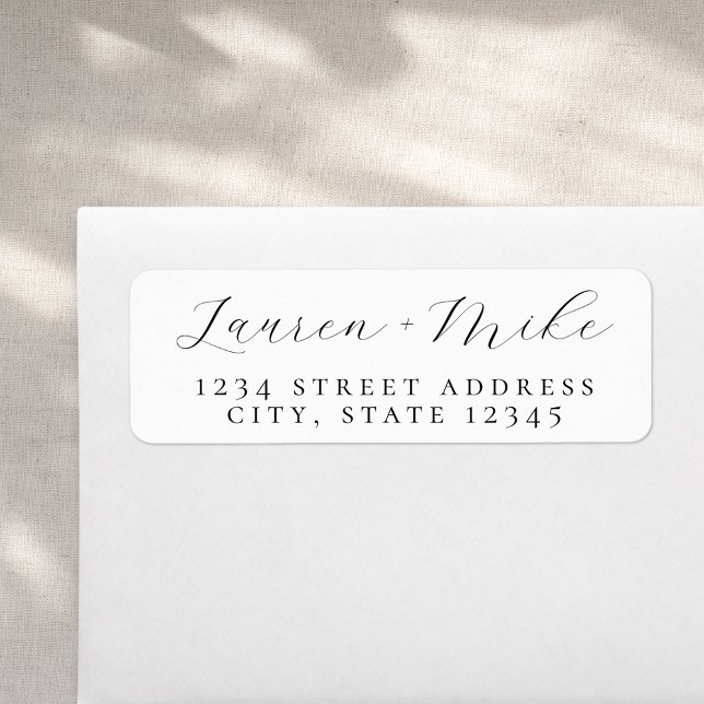 Delicate Script Wedding Return Address Labels (Creator Uploaded)
