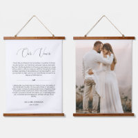 Delicate Script Wedding Vows Anniversary Photo