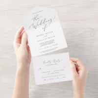 Delicate Silver Calligraphy Wedding